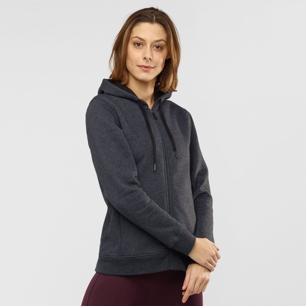 Salomon ESSENTIAL WARM SALOMON Sudadera Mujer - Negras - Colombia (84052-NVMU)